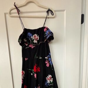 Floral Black Kids Dress